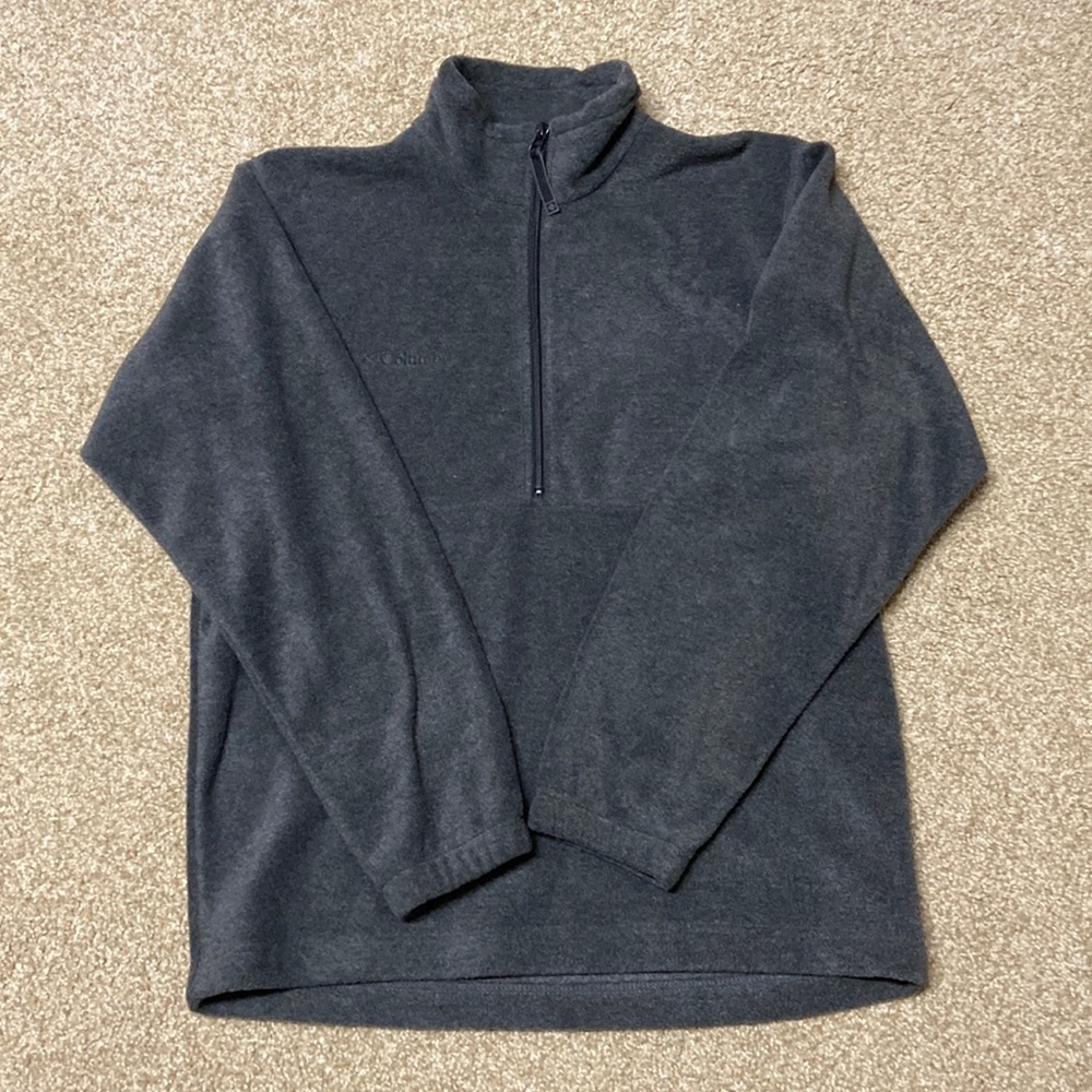 Columbia 1/4 Zip Fleece Dark Gray Sz Small like new